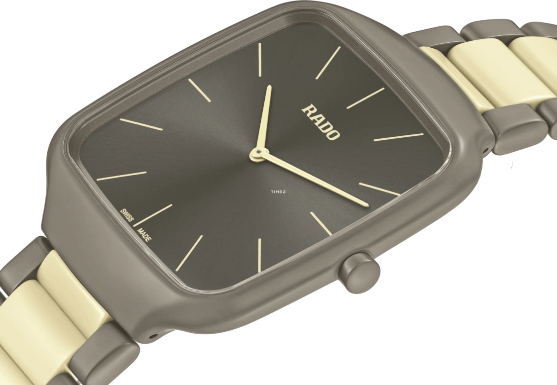 Rado,True Square 37mm,37mm,Ceramic,Green,Quartz,In-house Caliber,Sapphire,Crystal Glass,R27046172