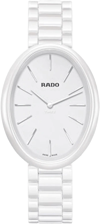 Rado,Esenza 33mm,33mm,Ceramic,White,Quartz,In-house Caliber,Sapphire,Crystal Glass,R53092012