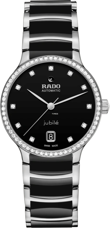 Rado,Centrix 35mm,35mm,Stainless Steel,Black,Automatic,Day,80hours,R30231712