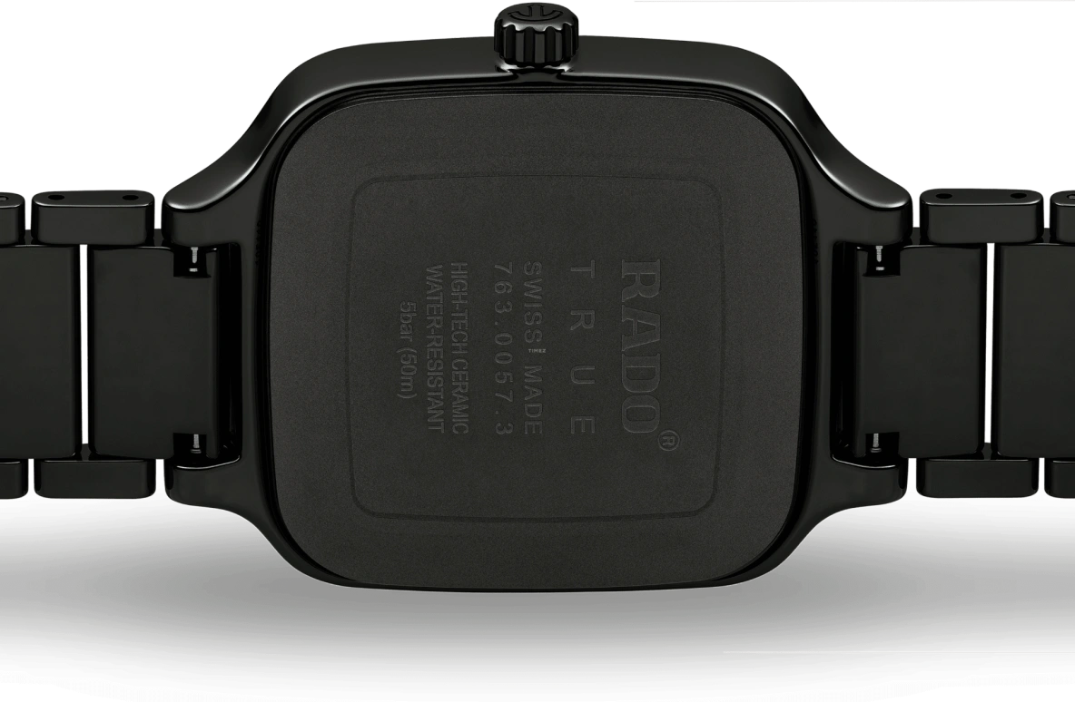 Rado,True Square 38x44.20mm,38x44.20mm,Ceramic,Black,Automatic,80hours,In-house Caliber,R27078722