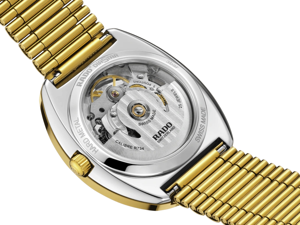 Rado,DiaStar Original 35mm,35mm,Stainless Steel,Yellow,Automatic,In-house Caliber,Sapphire,Crystal Glass,R12064263