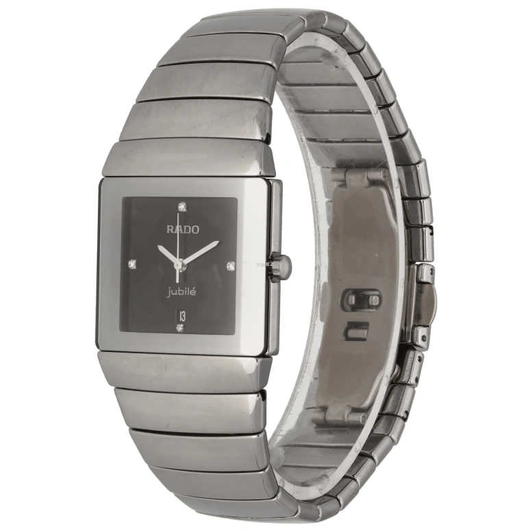 Rado,DiaStar 29x25mm,29x25mm,Ceramic,Black,Quartz,Day,Square,152,152.0332.3