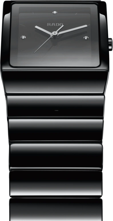 Rado,Ceramica 30x41.70mm,30x41.70mm,Ceramic,Black,Quartz,Sapphire,Crystal Glass,Rectangular,R21700702