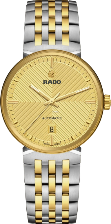 Rado,Florence 39mm,39mm,Stainless Steel,Gold,Automatic,Day,80hours,R48903253