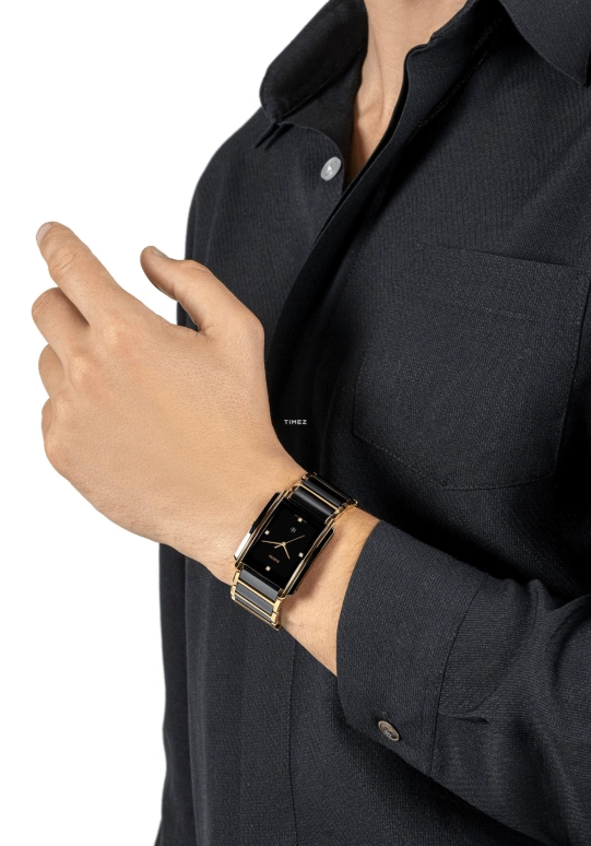 Rado,Integral 31x41.10mm,31x41.10mm,Stainless Steel,Ceramic,Black,Quartz,Day,In-house Caliber,R20204712