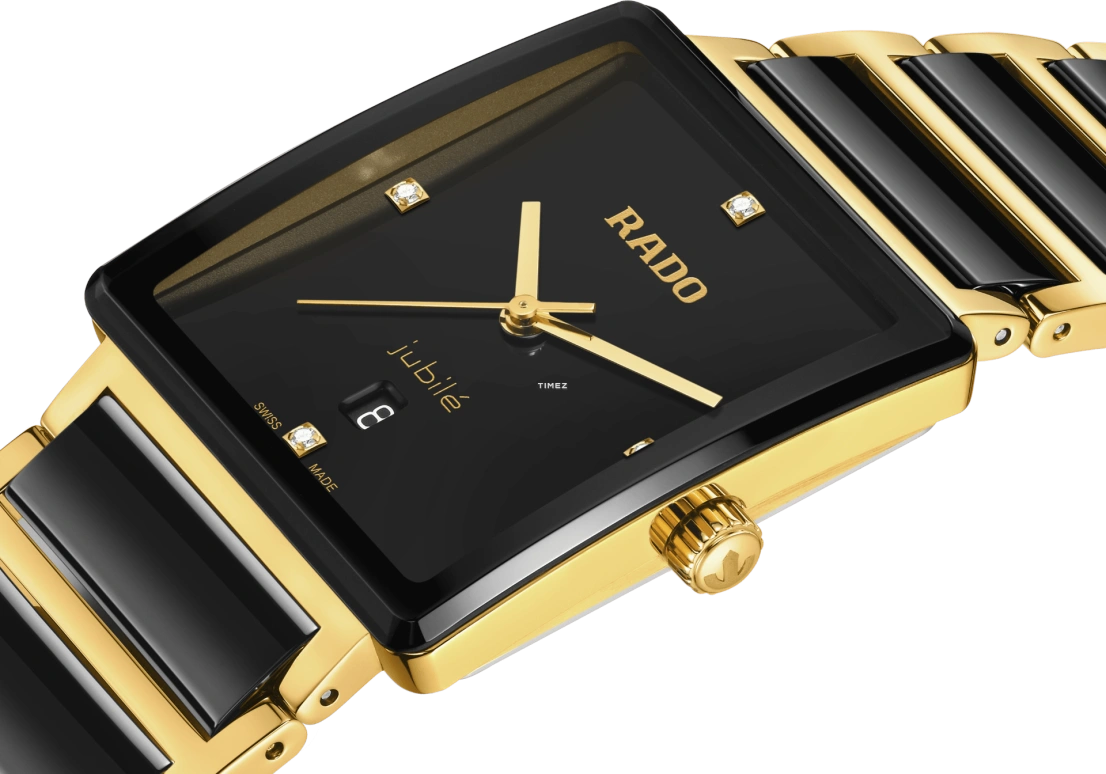 Rado,Integral 31.50mm,31.50mm,Stainless Steel,Black,Quartz,Day,In-house Caliber,R20256712