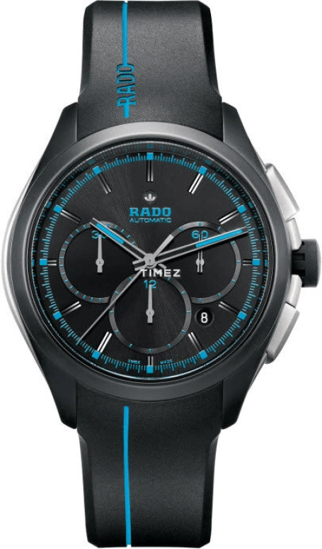 Rado,HyperChrome 45mm,45mm,Stainless Steel,Ceramic,Black,Automatic,Chronograph,Day,R32525159