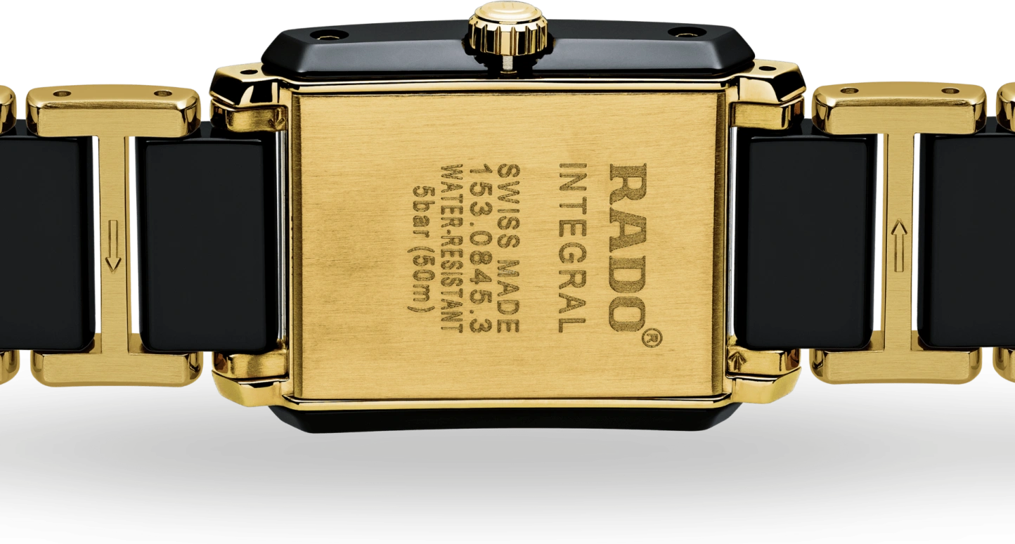 Rado,Integral 22.70x33.10mm,22.70x33.10mm,Stainless Steel,Ceramic,Black,Quartz,In-house Caliber,Sapphire,Crystal Glass,R20845712