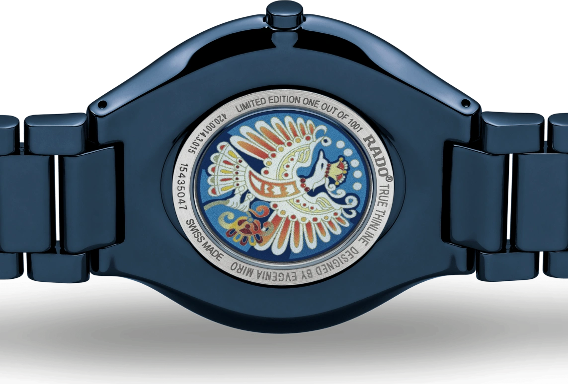 Rado,True Thinline 39mm,39mm,Ceramic,Blue,Quartz,In-house Caliber,Sapphire,Crystal Glass,R27014152