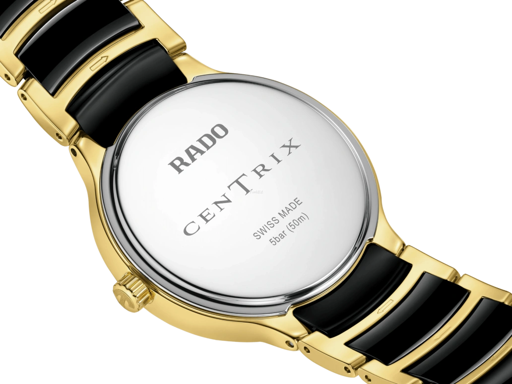 Rado,Centrix 34mm,34mm,Stainless Steel,Black,Quartz,Day,In-house Caliber,R30039712