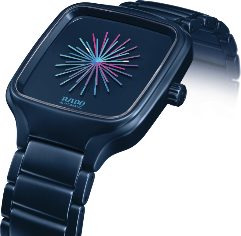Rado,True Square 38x44.20mm,38x44.20mm,Ceramic,Blue,Automatic,80hours,In-house Caliber,R27070202