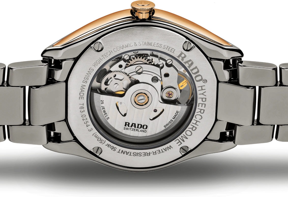 Rado,HyperChrome 42mm,42mm,Ceramic,Stainless Steel,Grey,Transparent,Automatic,80hours,In-house Caliber,R32021102