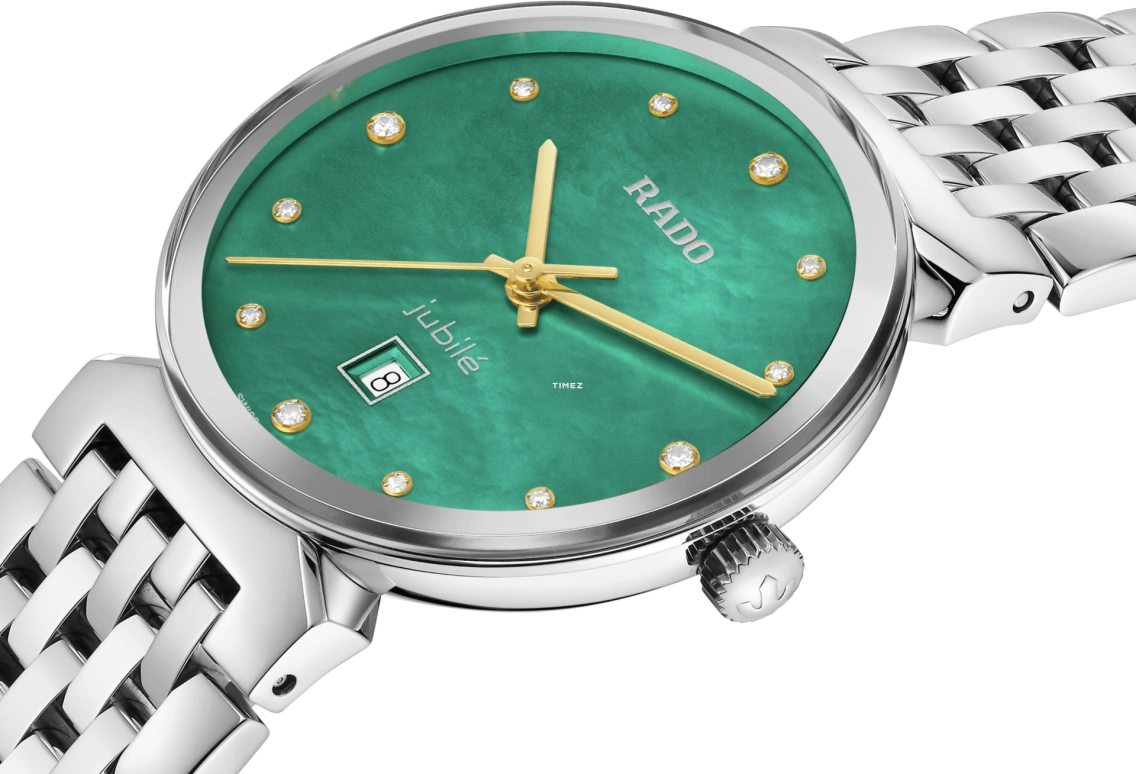Rado,Florence 30mm,30mm,Stainless Steel,Green,Quartz,Day,In-house Caliber,R48913903