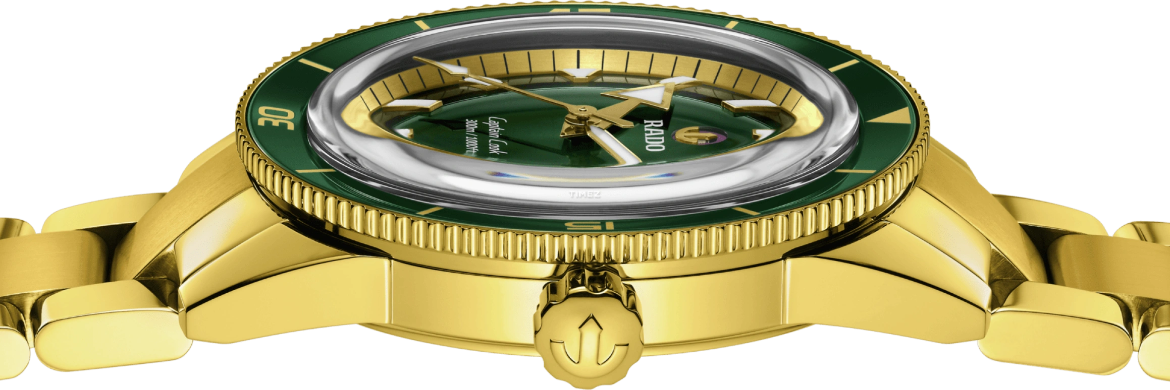 Rado,Captain Cook 42mm,42mm,Stainless Steel,Green,Black,Automatic,Day,In-house Caliber,R32136323
