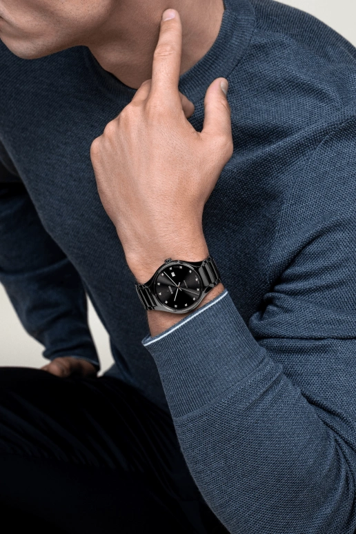 Rado,True Round 40mm,40mm,Ceramic,Black,Automatic,Day,80hours,R27057732