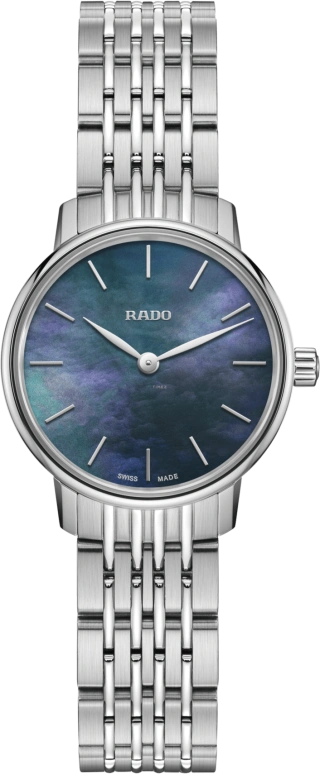 Rado,Coupole 27mm,27mm,Stainless Steel,Blue,Quartz,In-house Caliber,Sapphire,R22897913