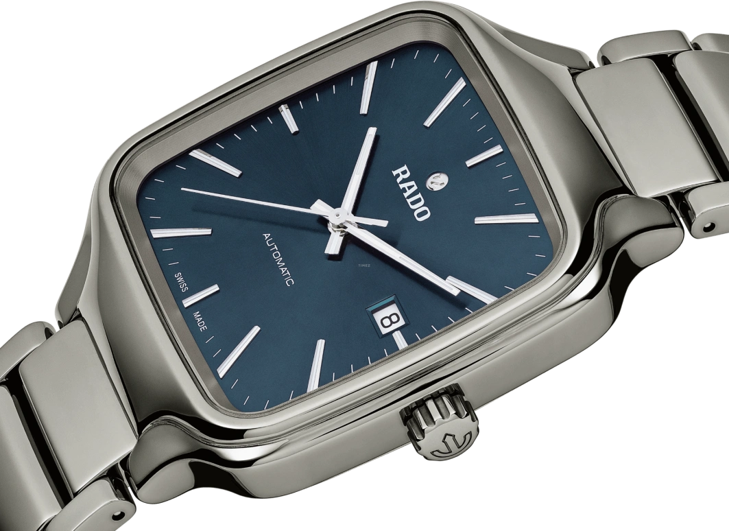 Rado,True Square 38x44.20mm,38x44.20mm,Ceramic,Blue,Automatic,Day,80hours,R27077202