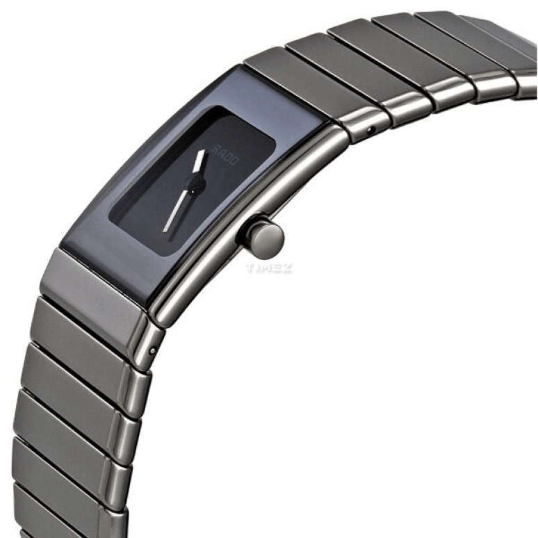 Rado,Ceramica 19.40mm,19.40mm,Stainless Steel,Black,Quartz,Sapphire,Rectangular,R21827232