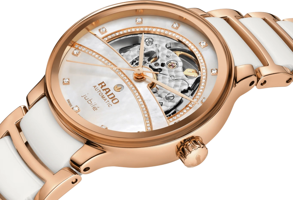 Rado,Centrix 35mm,35mm,Stainless Steel,White,Automatic,Anti-magnetic,In-house Caliber,R30029932