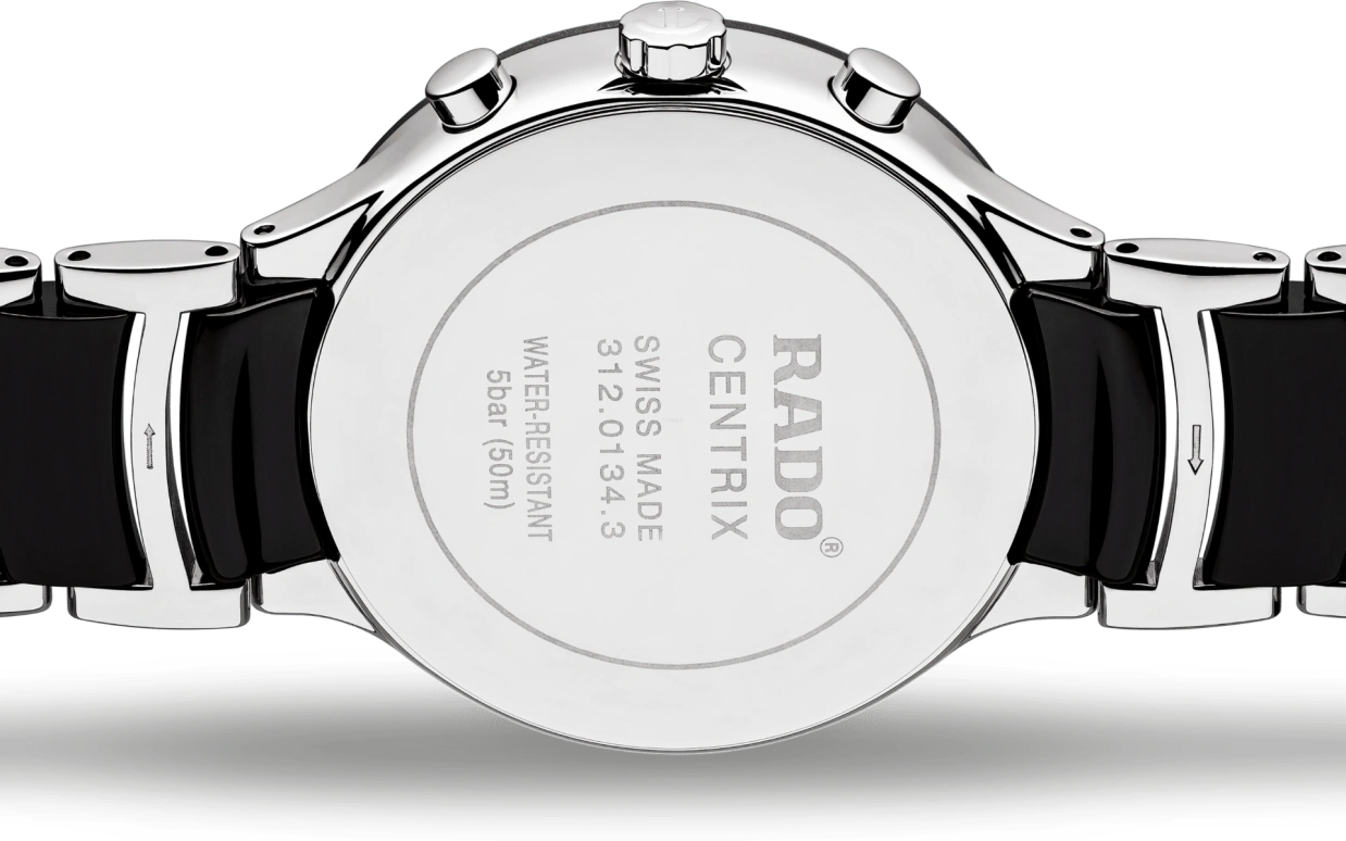 Rado,Centrix 40mm,40mm,Stainless Steel,Black,Quartz,Chronograph,Day,R30130152