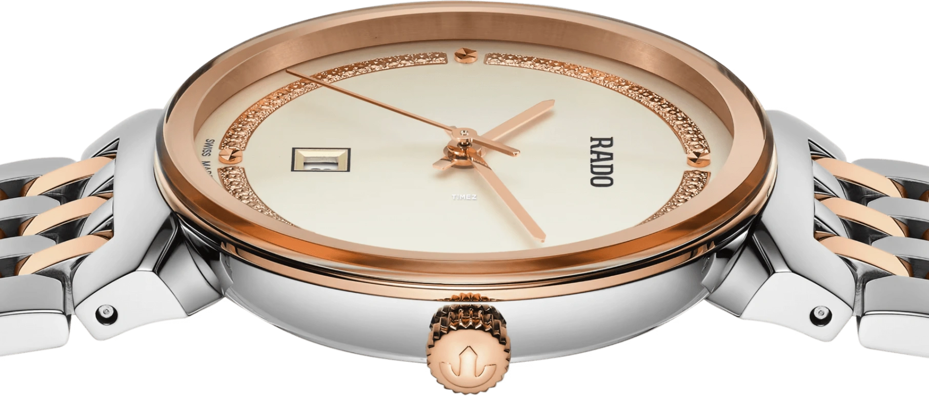 Rado,Florence 30mm,30mm,Stainless Steel,Cream,Quartz,Day,In-house Caliber,R48913403