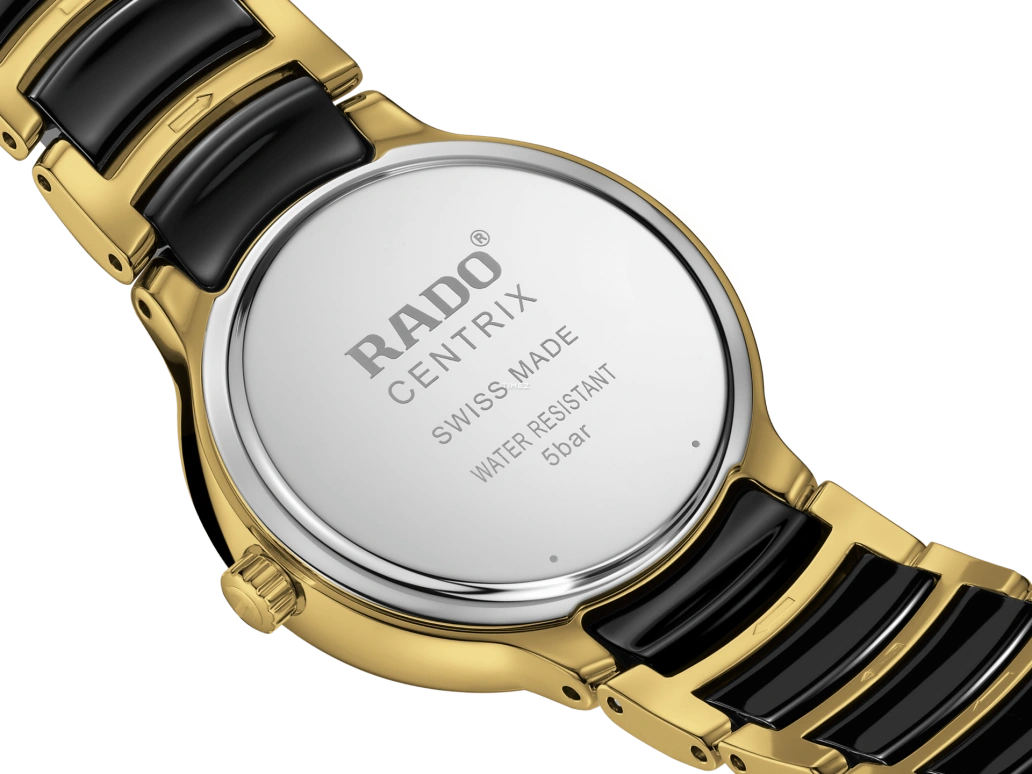 Rado,Centrix 30.50mm,30.50mm,Stainless Steel,Ceramic,Black,Quartz,Day,In-house Caliber,R30025742