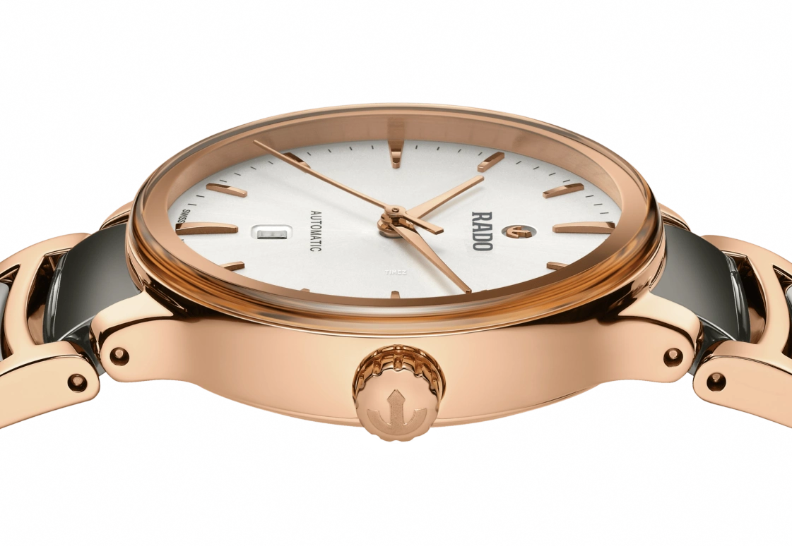 Rado,Centrix 30.50mm,30.50mm,Stainless Steel,White,Automatic,Day,Sapphire,Crystal Glass,R30019012