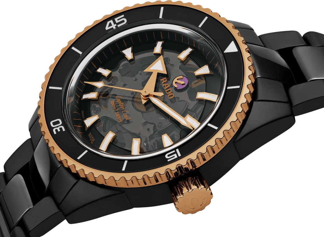 Rado,Captain Cook 43mm,43mm,Ceramic,Black,Automatic,80hours,In-house Caliber,R32127162