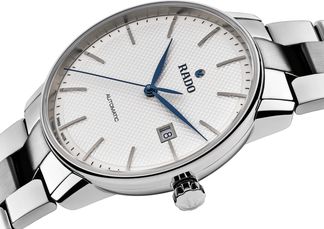 Rado,Coupole 41mm,41mm,Stainless Steel,White,Automatic,Day,80hours,R22876013