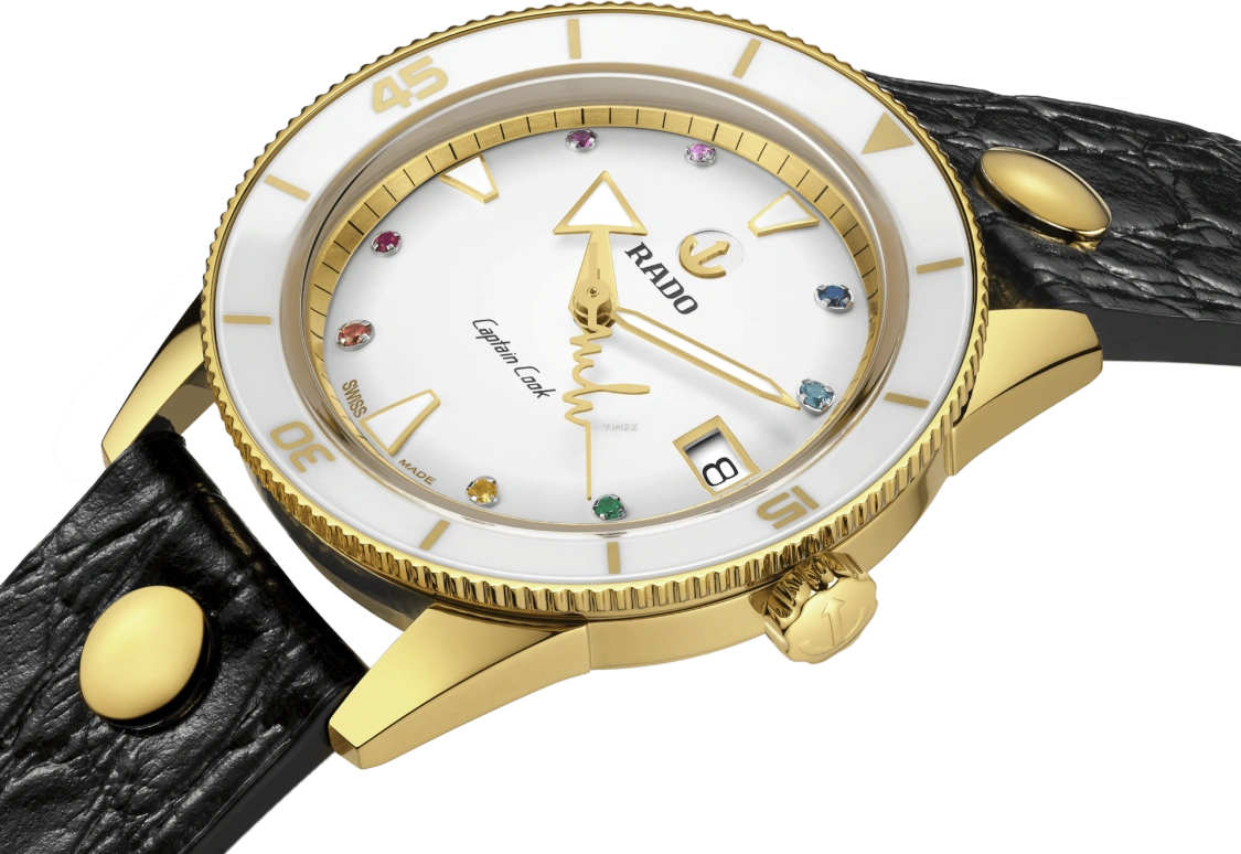 Rado,Captain Cook 37mm,37mm,Ceramic,Stainless Steel,White,Automatic,Day,80hours,R32117708