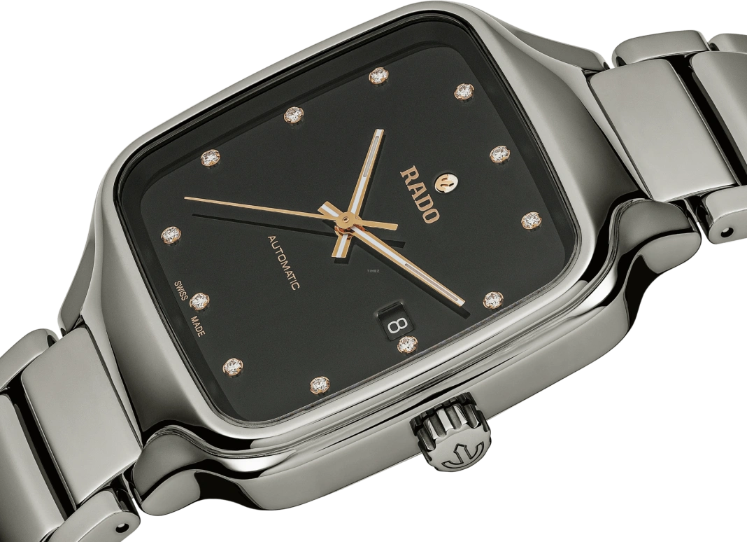 Rado,True Square 38x44.20mm,38x44.20mm,Ceramic,Black,Automatic,Day,80hours,R27077702