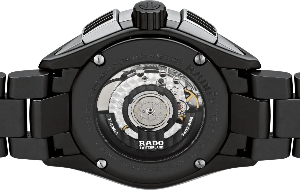 Rado,HyperChrome 45mm,45mm,Ceramic,Blue,Automatic,Chronograph,Day,R32525202
