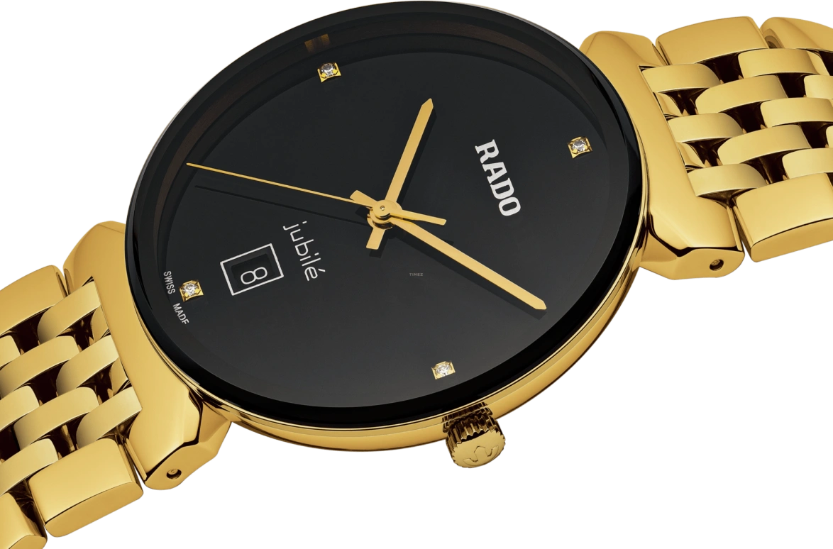 Rado,Florence 38mm,38mm,Stainless Steel,Black,Quartz,Day,In-house Caliber,R48914703