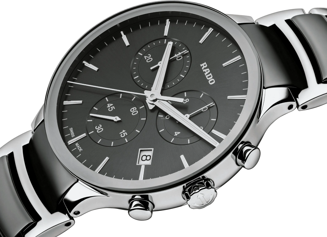 Rado,Centrix 40mm,40mm,Stainless Steel,Quartz,26280hours,Sapphire,Crystal Glass,R30122122