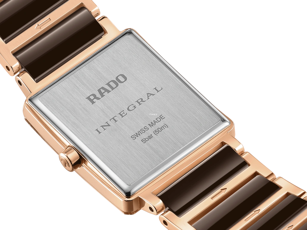 Rado,Integral 23mm,23mm,Stainless Steel,Brown,Quartz,In-house Caliber,Sapphire,Crystal Glass,R20251912