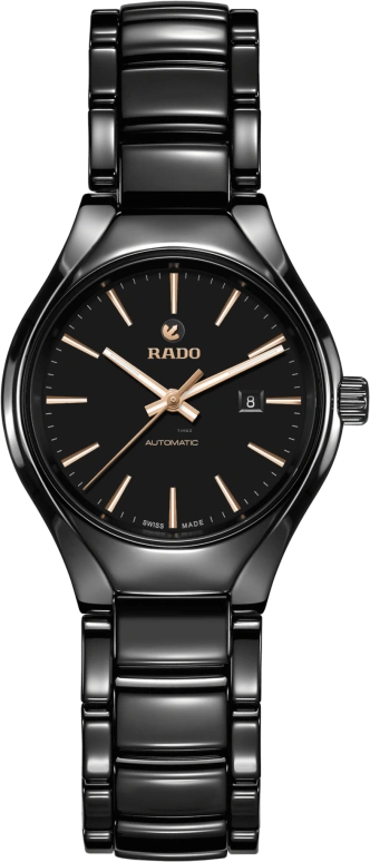 Rado,True Round 30mm,30mm,Ceramic,Black,Automatic,Day,In-house Caliber,R27242162