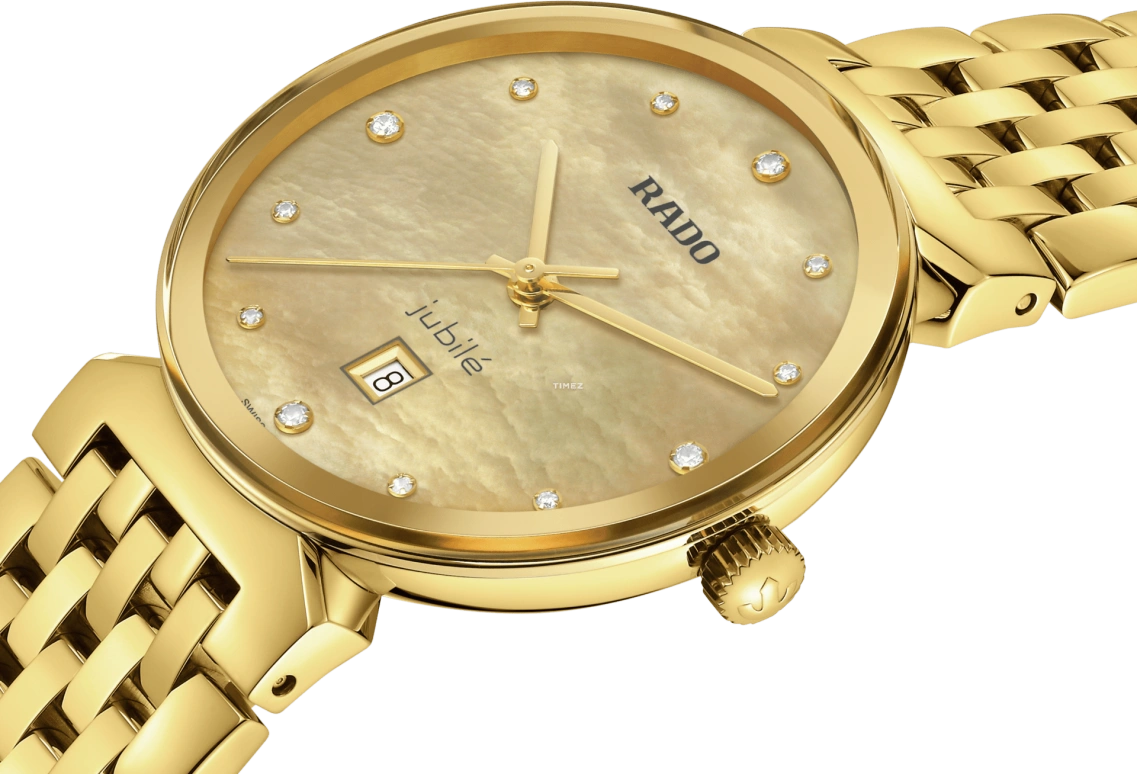 Rado,Florence 30mm,30mm,Stainless Steel,Gold,Quartz,Day,In-house Caliber,R48915903