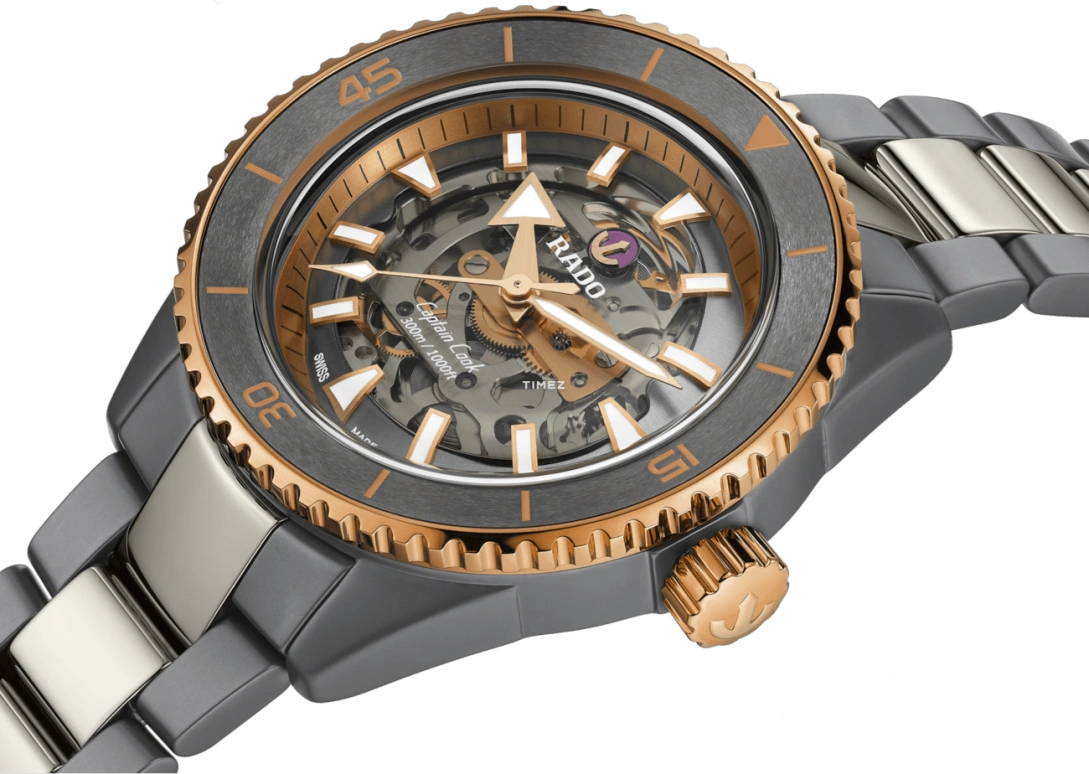 Rado,Captain Cook 43mm,43mm,Cermet,Skeleton,Automatic,Sapphire,Round,R32148162