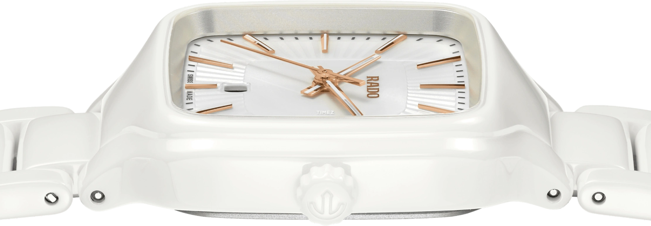 Rado,True Square 29.20mm,29.20mm,Ceramic,Titanium,White,Quartz,Day,In-house Caliber,R27072012