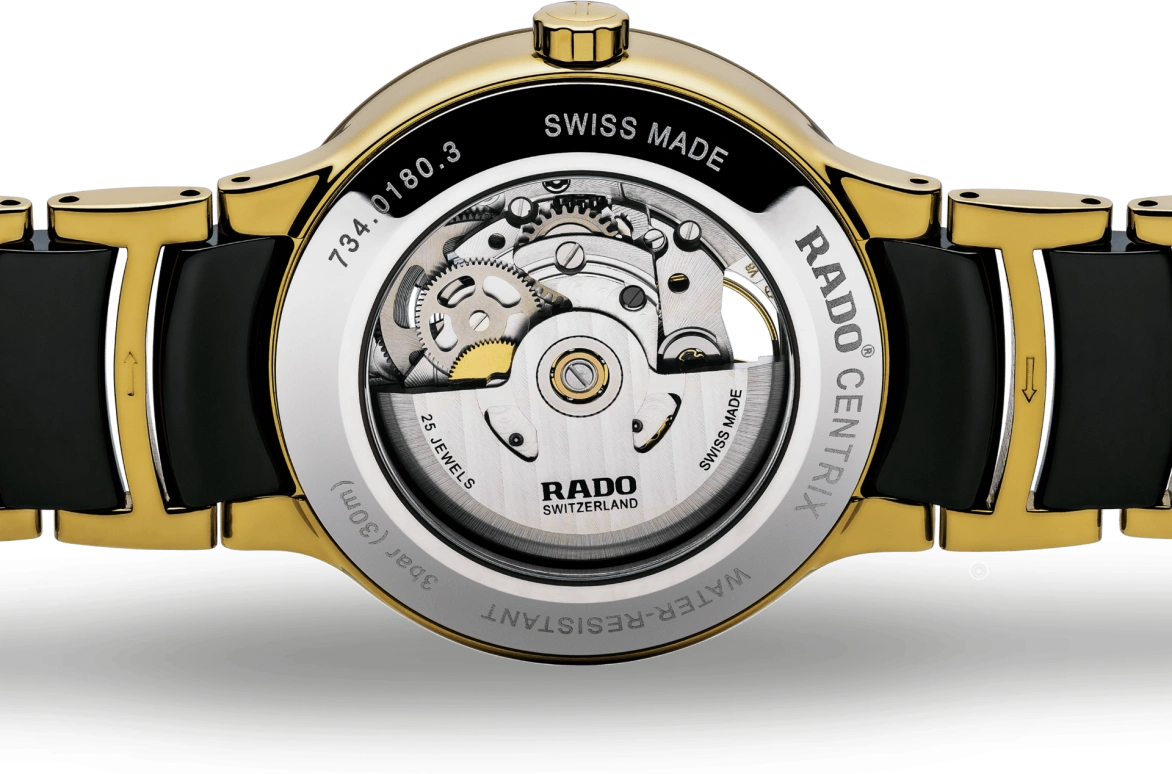 Rado,Centrix 38mm,38mm,Stainless Steel,Black,Skeleton,Automatic,80hours,In-house Caliber,R30180162