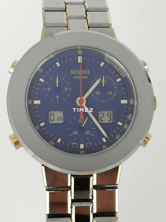 Rado,DiaMaster 40mm,40mm,Blue,Quartz,Chronograph,Round,Silver,R14377201