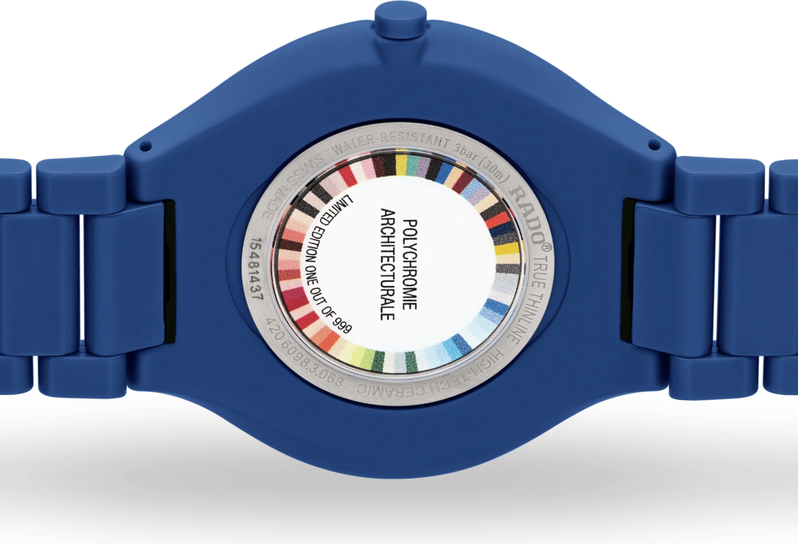 Rado,True Thinline 39mm,39mm,Ceramic,Blue,Quartz,In-house Caliber,Sapphire,Crystal Glass,R27092622