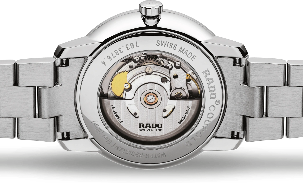 Rado,Coupole 41mm,41mm,Stainless Steel,White,Automatic,Day,80hours,R22876013