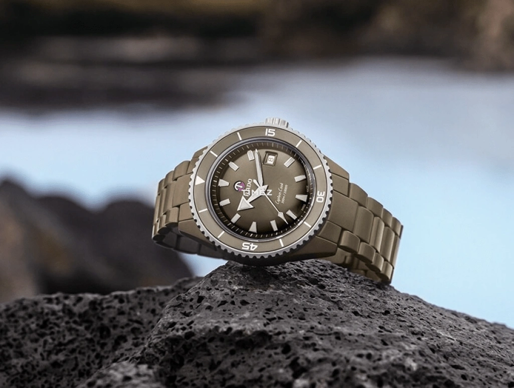 Rado,Captain Cook 43mm,43mm,Ceramic,Olive Green,Automatic,Day,80hours,R32130312