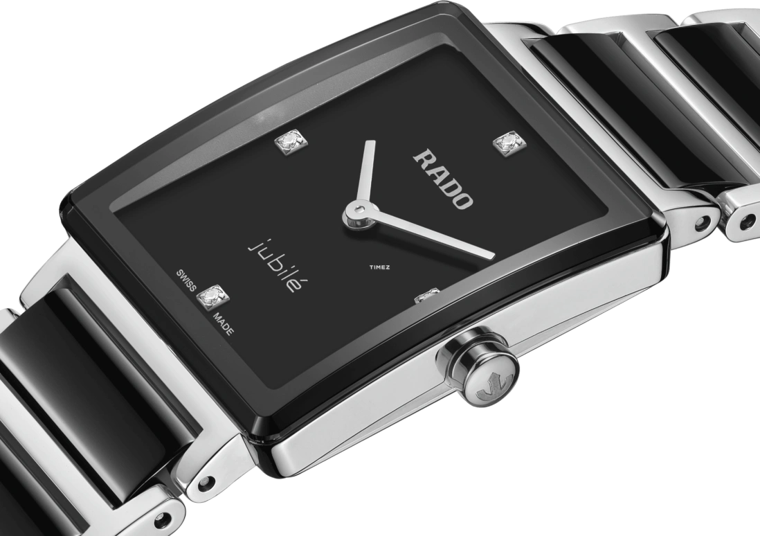 Rado,Integral 23mm,23mm,Stainless Steel,Black,Quartz,In-house Caliber,Sapphire,Crystal Glass,R20250712