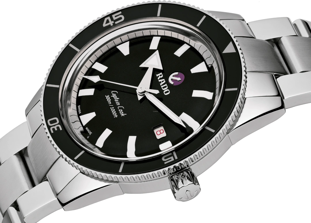 Rado,Captain Cook 42mm,42mm,Ceramic,Stainless Steel,Black,Automatic,Date,Anti-magnetic,R32105153