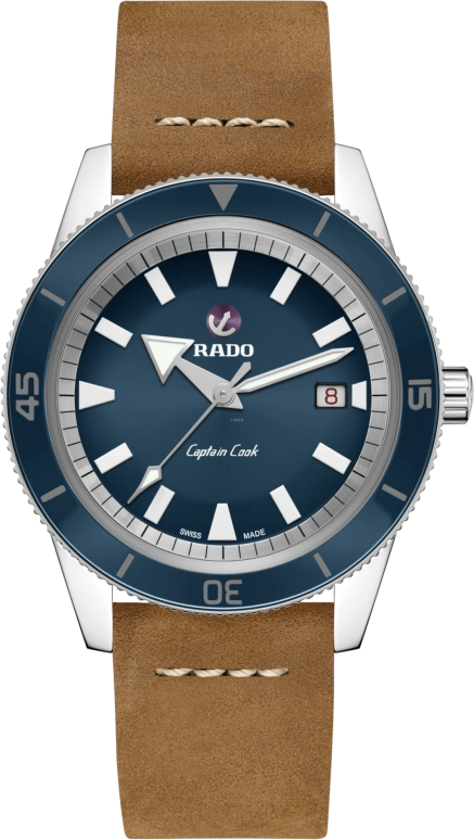 Rado,Captain Cook 42mm,42mm,Ceramic,Stainless Steel,Black,Automatic,Date,Anti-magnetic,R32505208