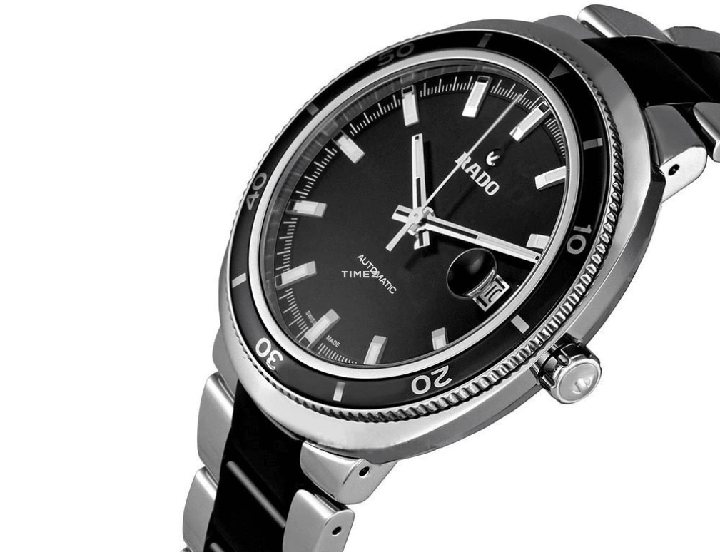 Rado,Oval 42mm,42mm,Ceramic,Stainless Steel,Black,Automatic,Day,42hours,R15959152