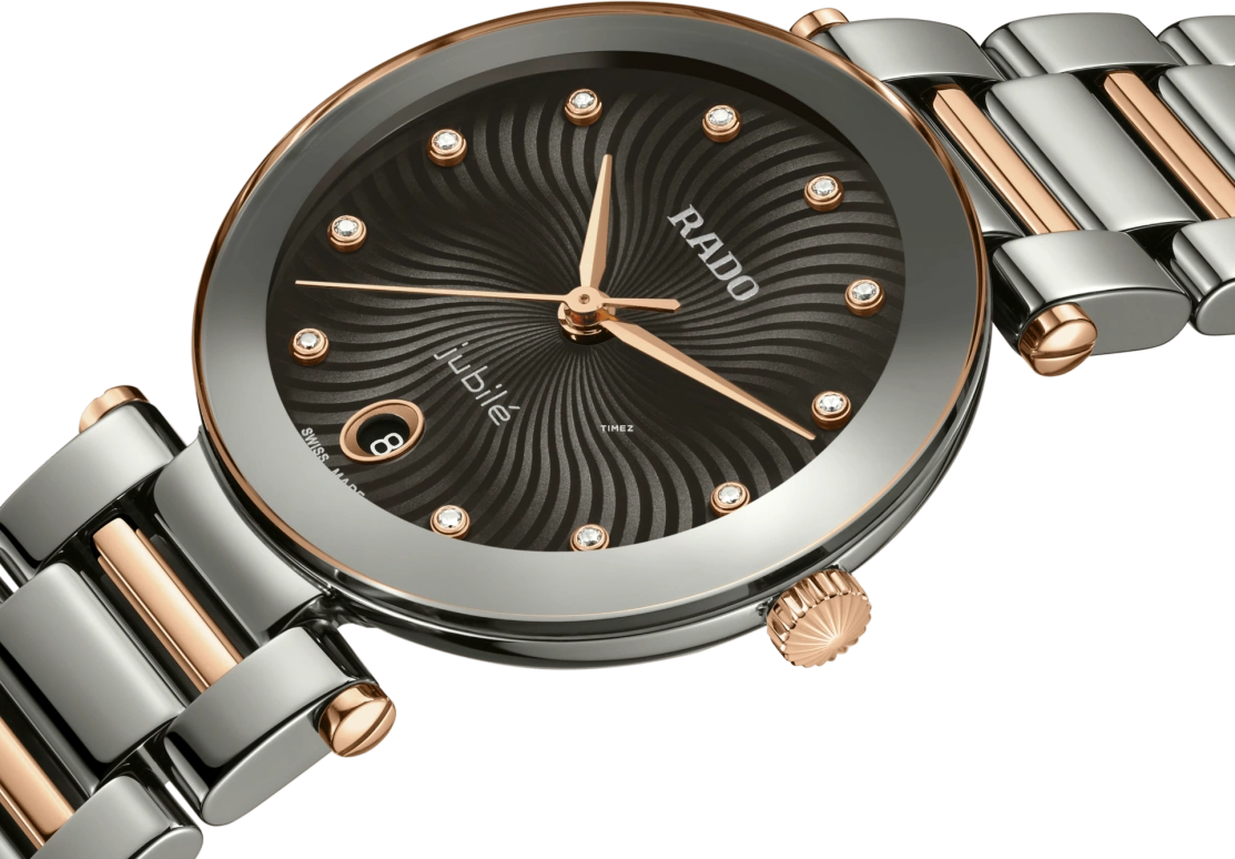 Rado,Centrix 31mm,31mm,Ceramic,Grey,Quartz,Day,In-house Caliber,R22241703