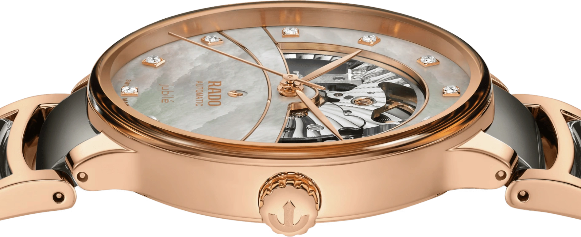 Rado,Centrix 39.50mm,39.50mm,Stainless Steel,Silver,Automatic,Anti-magnetic,In-house Caliber,R30028912